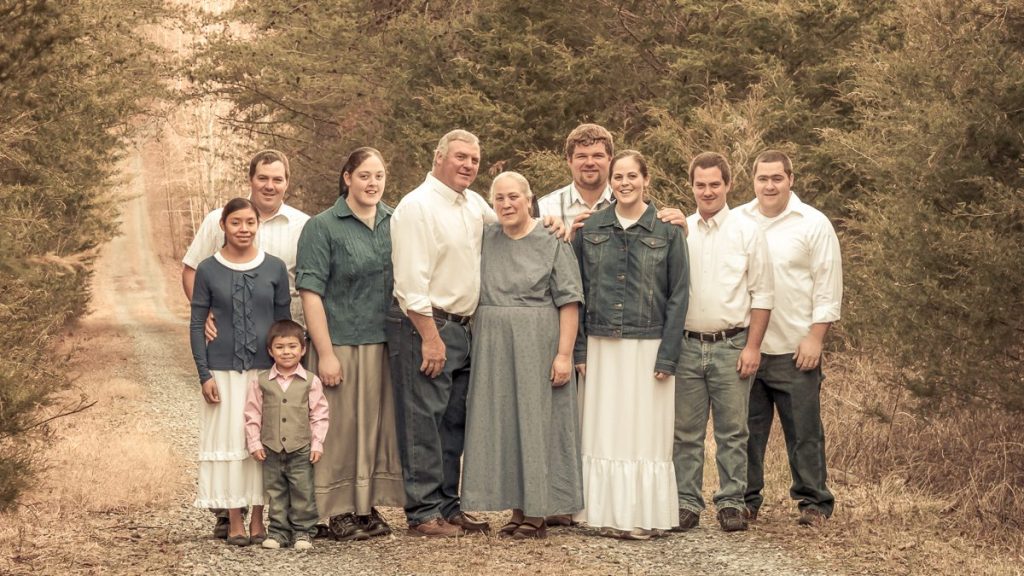 The current version of the Yoders' Farm family photo... we need a new one. :)